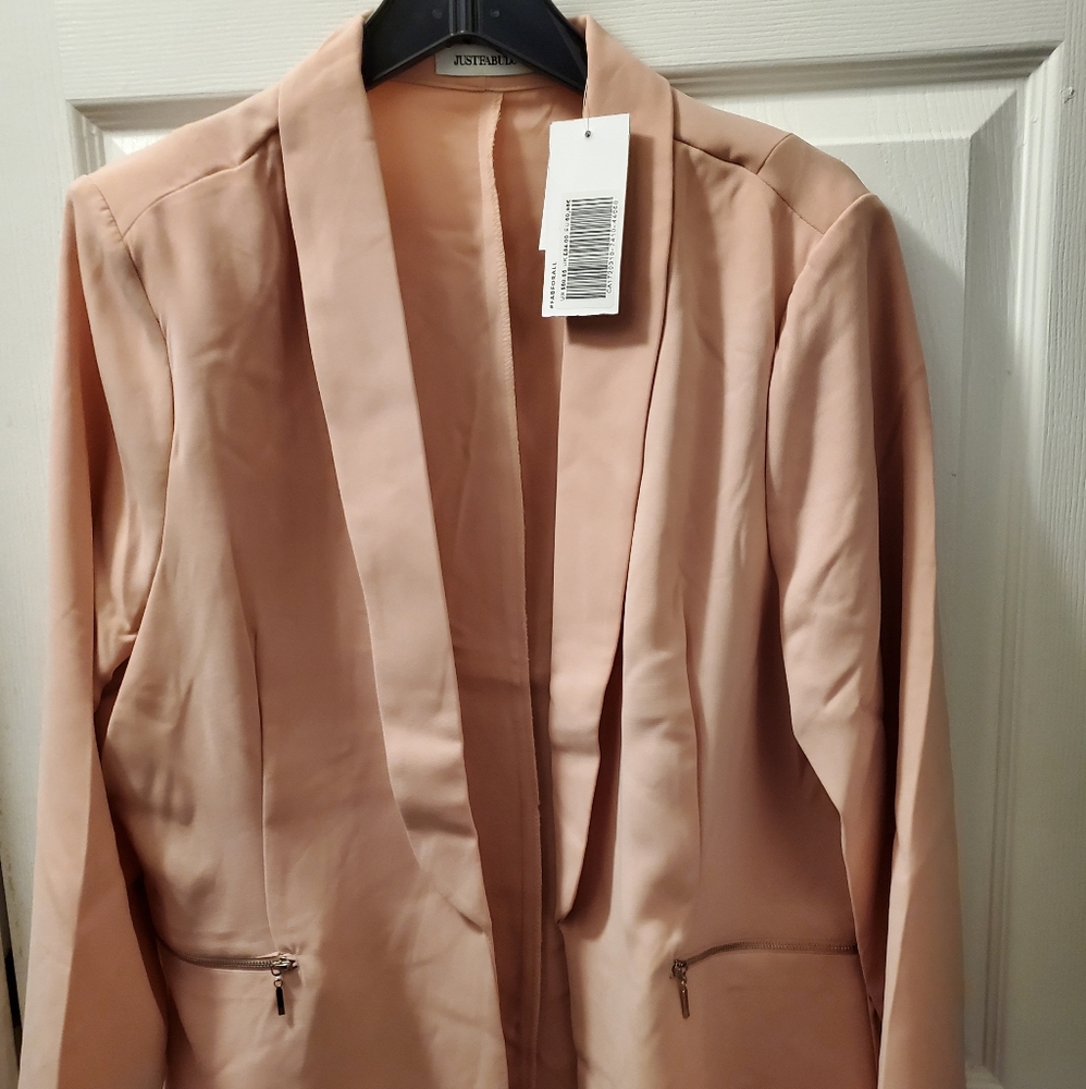 Blush pink blazer